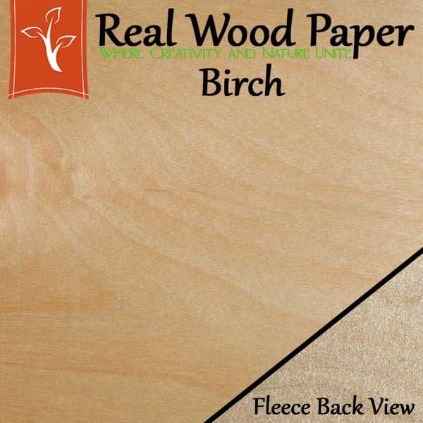 Birch fleeceback wood paper