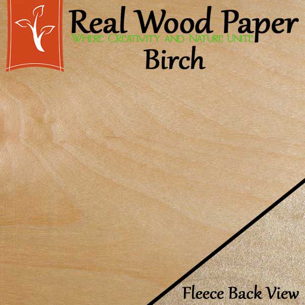 Birch fleeceback wood paper