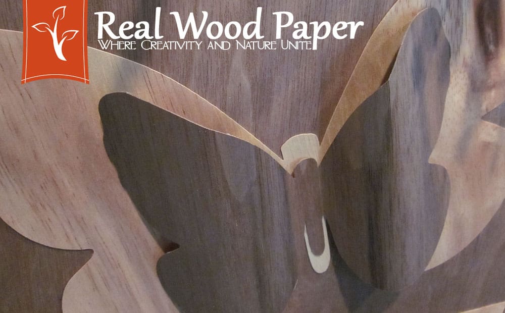 Walnut Real Wood Paper Cricut Cut Butterflies
