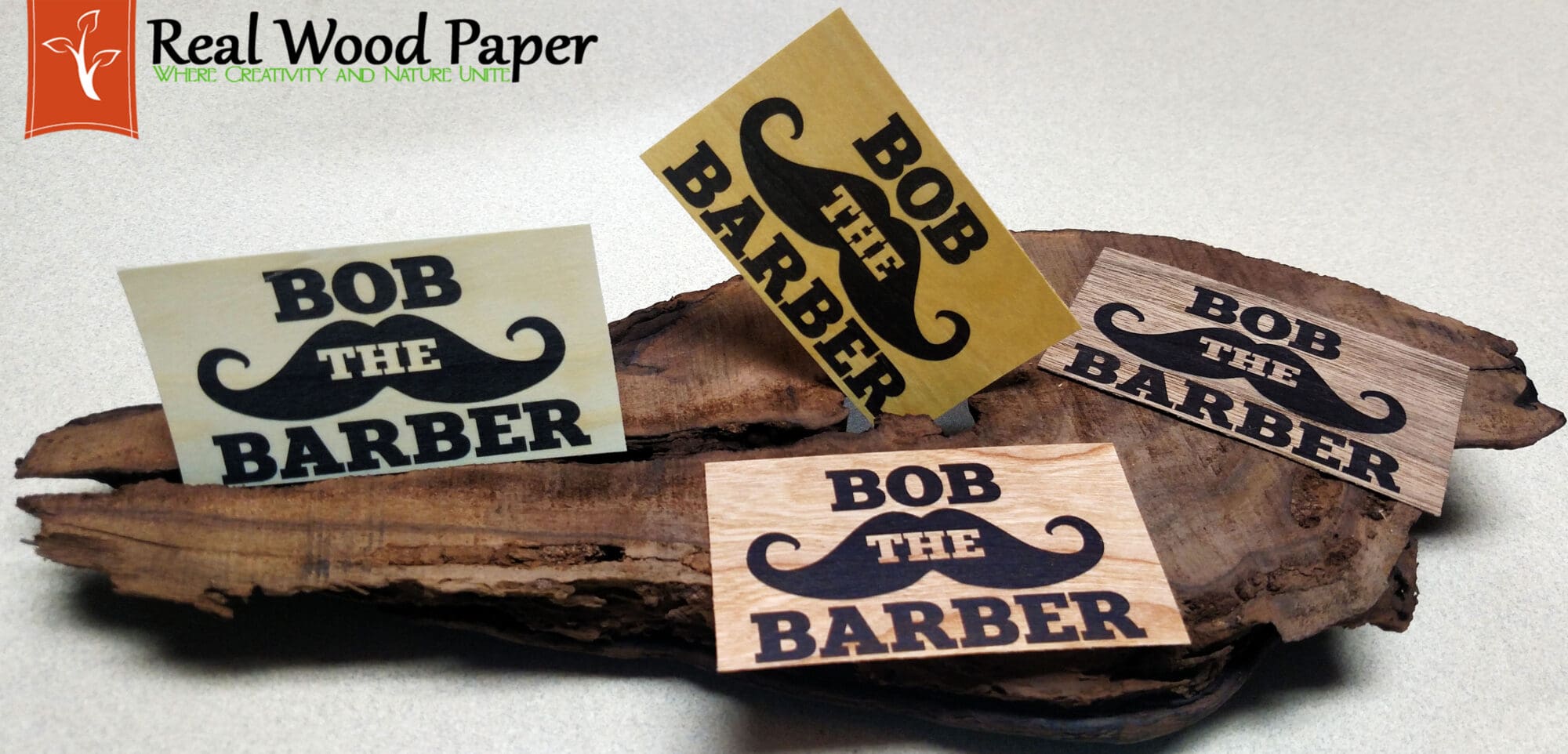 Real Wood Paper DIY Printed Business Cards