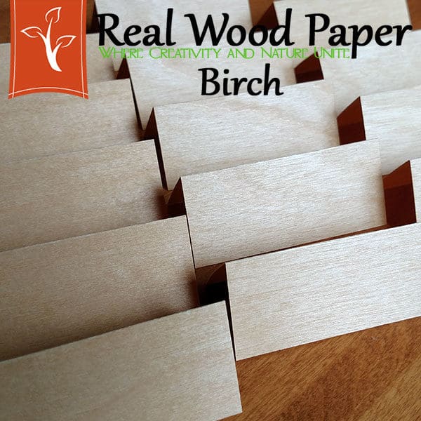 Birch Real Wood Tented Table Place Cards