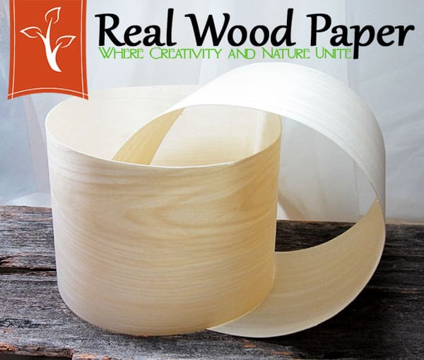 Real Wood Paper Aspen Wood Back .025 Custom Size