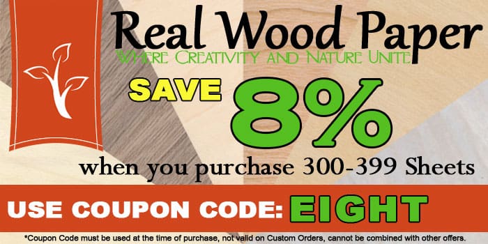 Real Wood Paper Coupon Code 8% off