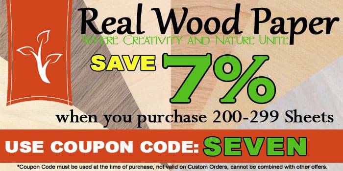 Real Wood Paper Coupon Code 7% off