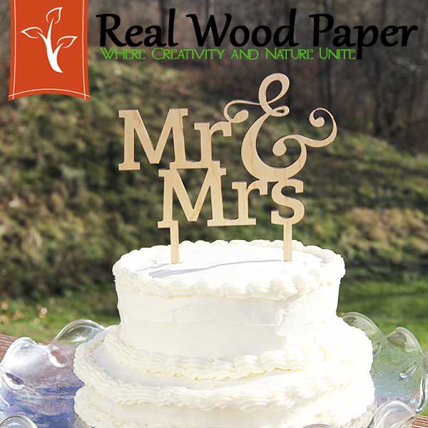 Wooden LOVE MR & MRS Just Married Cake Topper Decor Rustic Wedding Celebration 