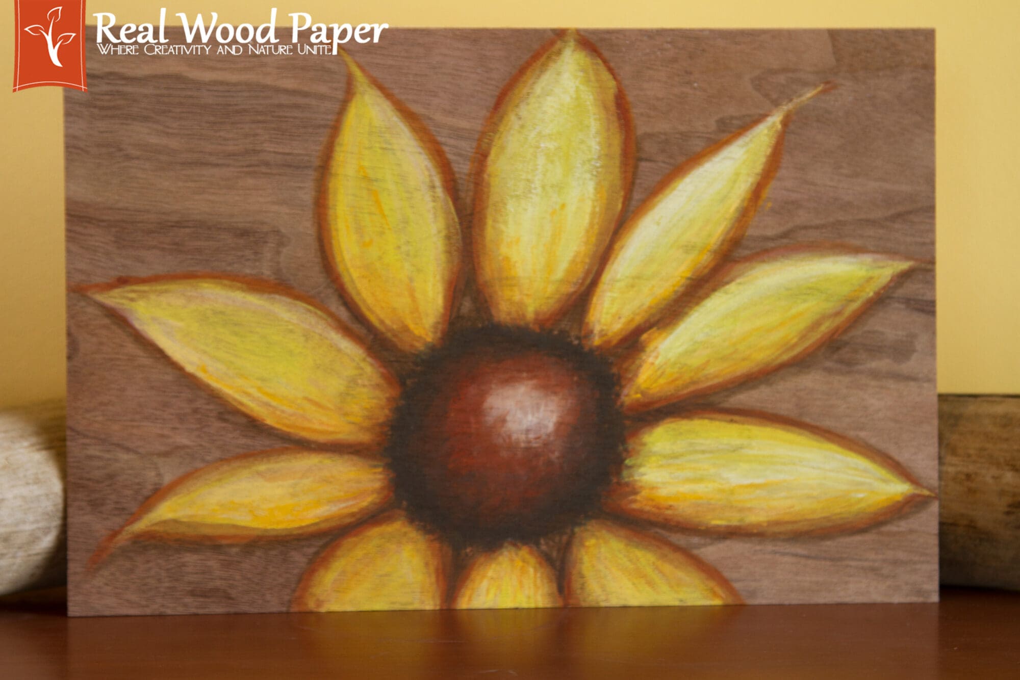 Acrylic painting on real wood walnut panels