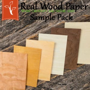 Real wood paper 5" x 7" samples