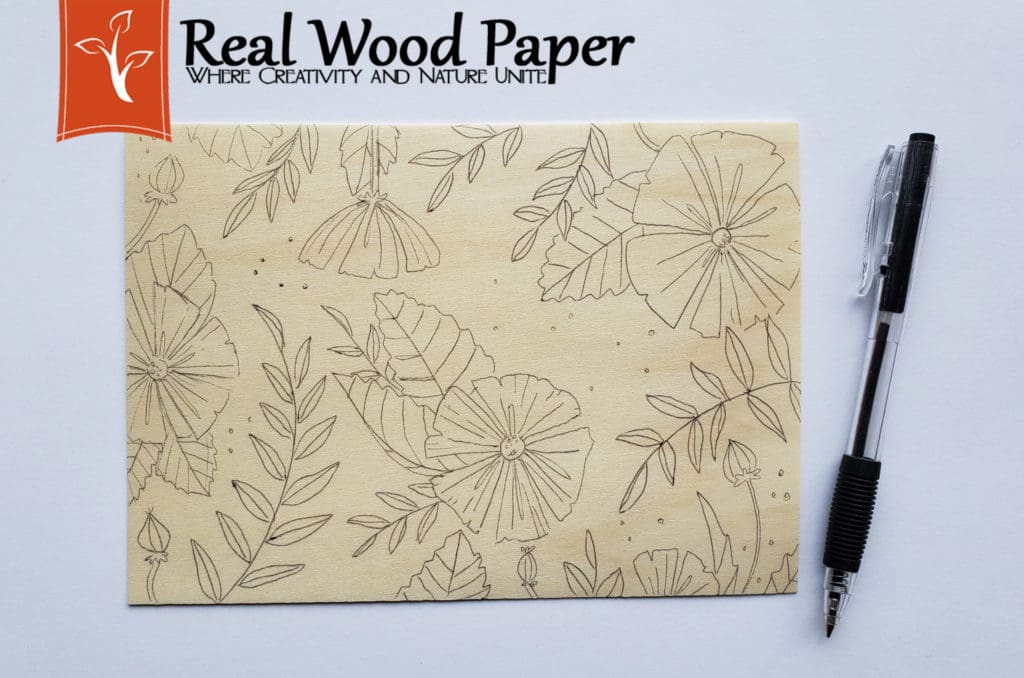 Writing with pen on Real Wood Paper
