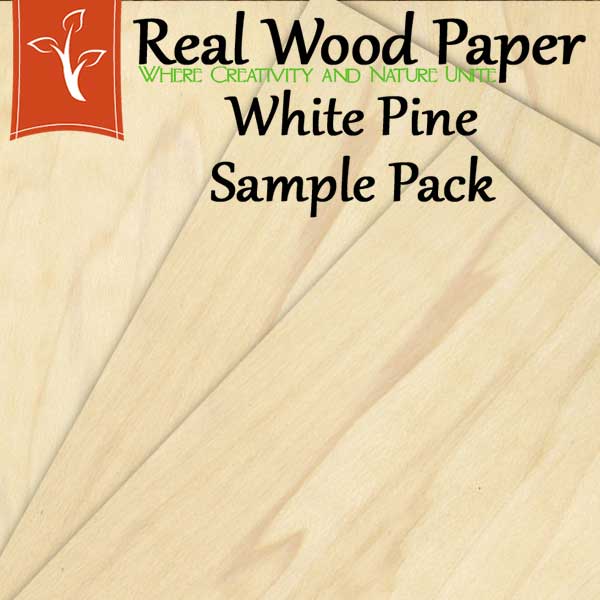 White Pine Wood Paper Sample Pack Long Grain