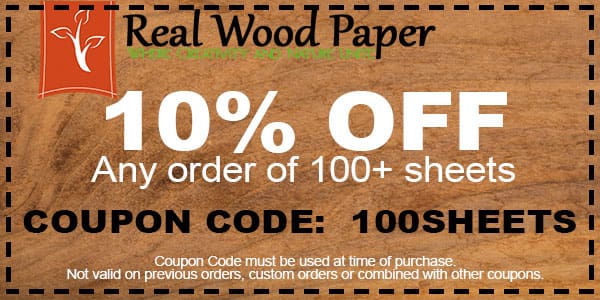 Real_Wood_Paper_Coupon_100sheets Real Wood Paper Coupon Code 10% off
