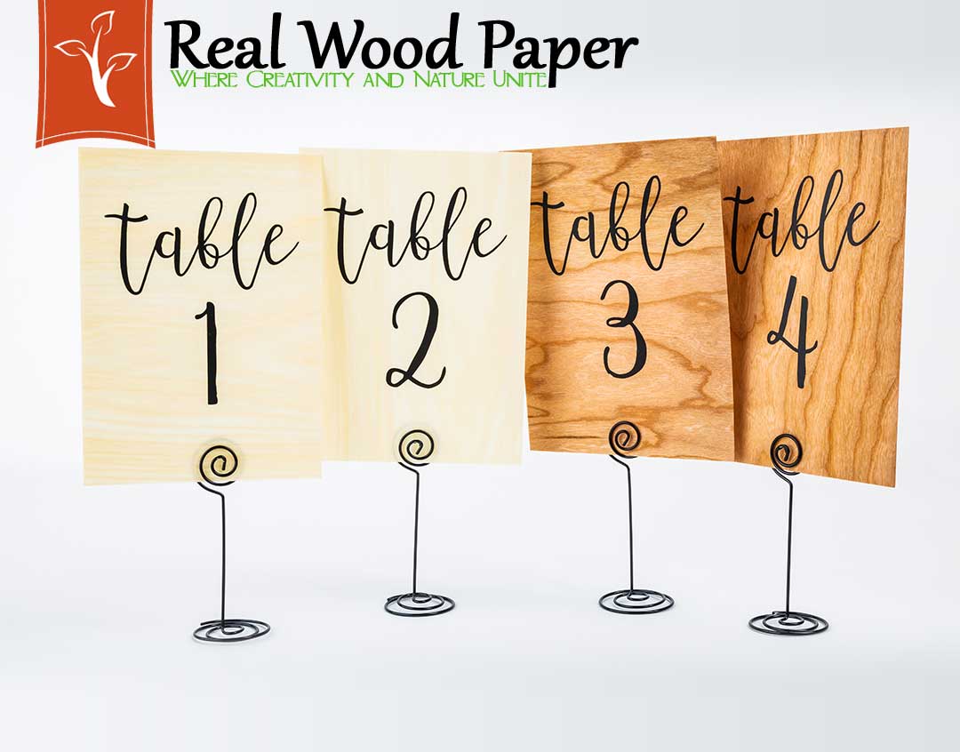 Real Wood Table Numbers