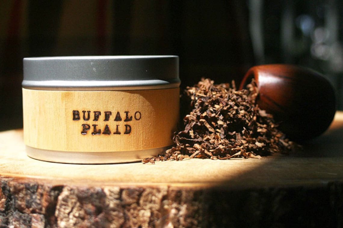 Buffalo Plaid Wood Burned Candle Wrap