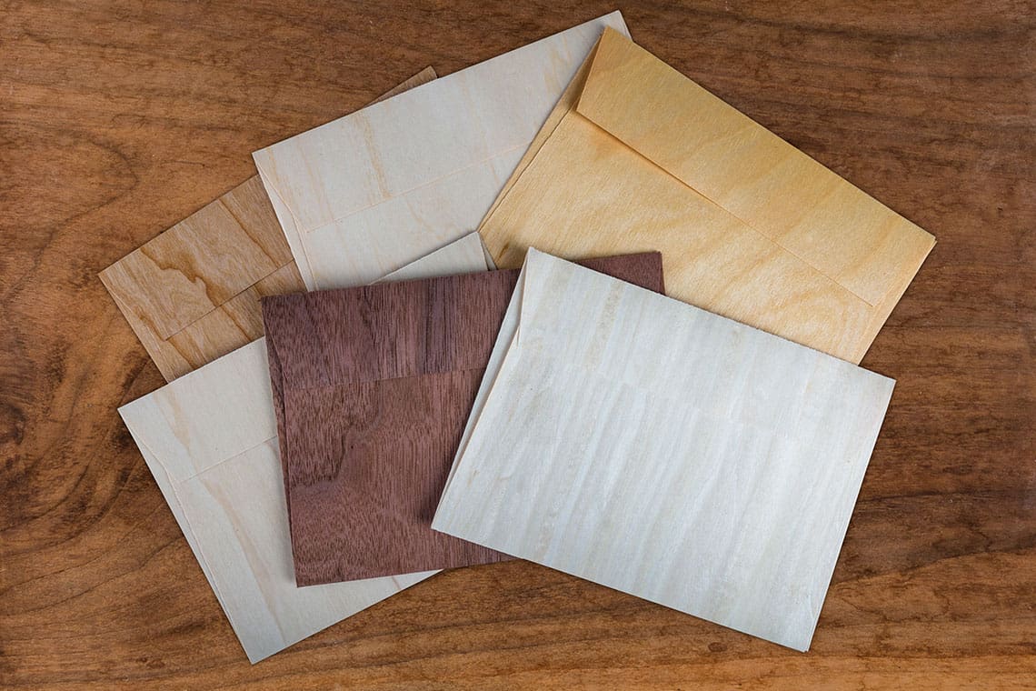 6 Specie Options of Wood Envelopes