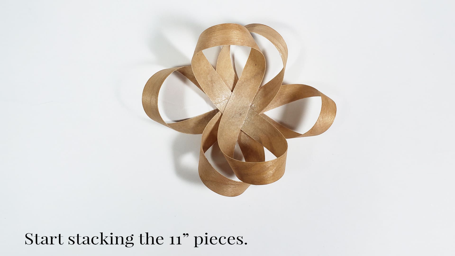 Start stacking the pieces | Real Wood Paper Start stacking the pieces