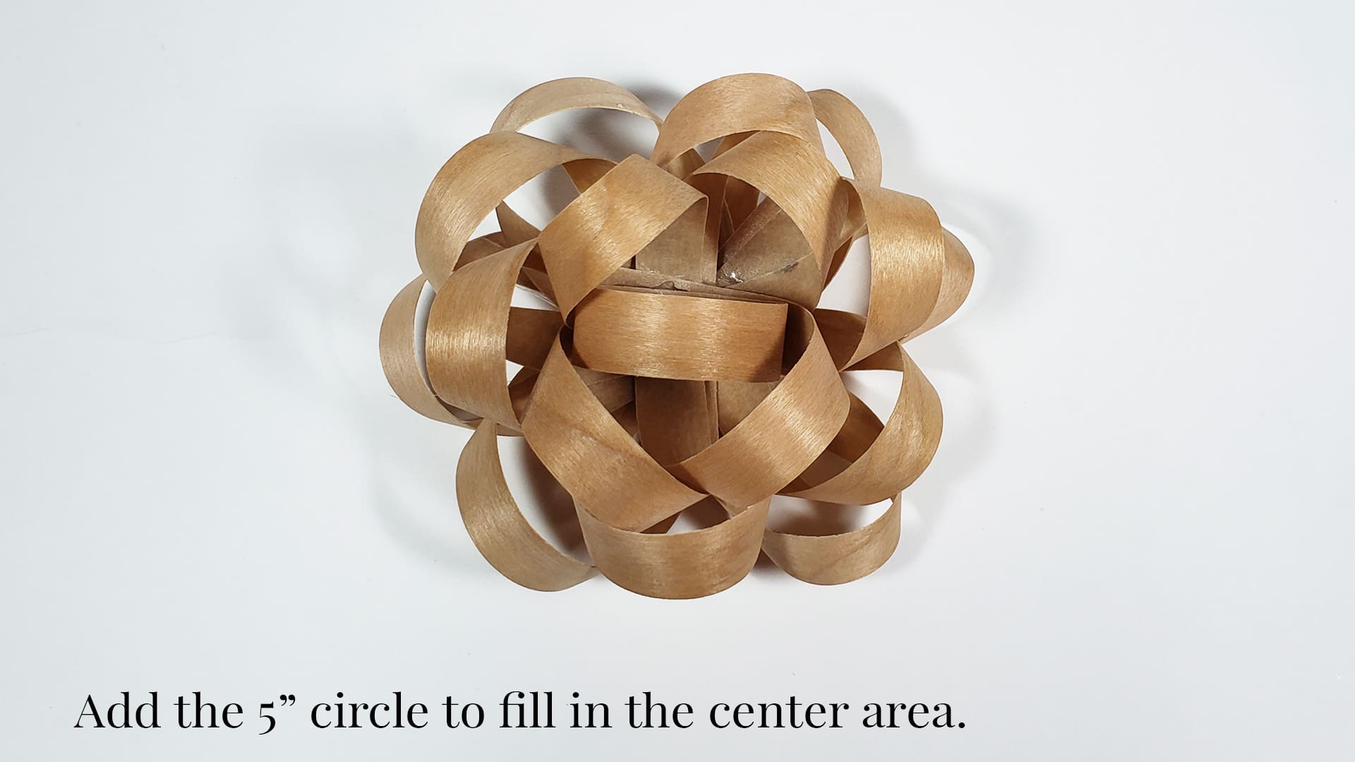 Add the center circle | Real Wood Paper Add the center circle