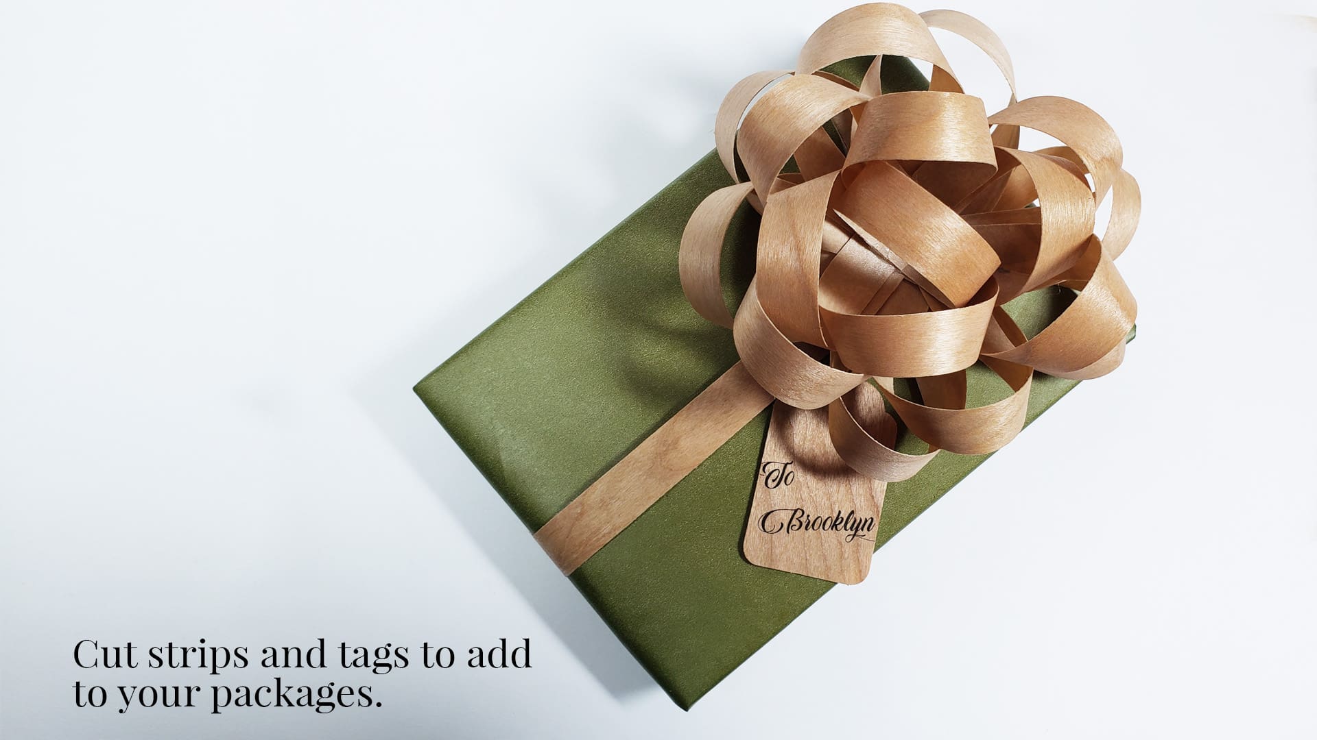 Wooden bow for packages | Real Wood Paper Wooden bow for packages