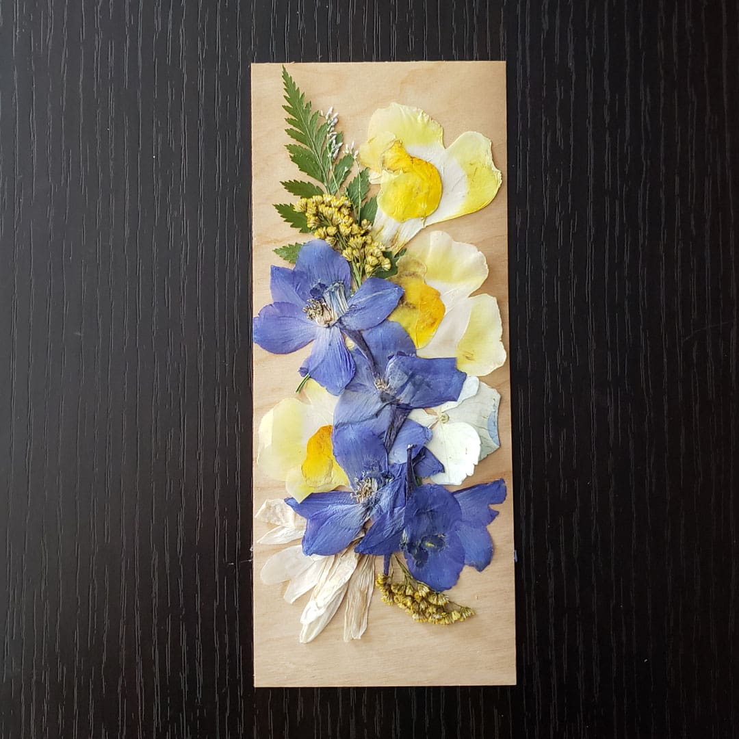 Pressed Flower Memorial Bookmark Wooden 13