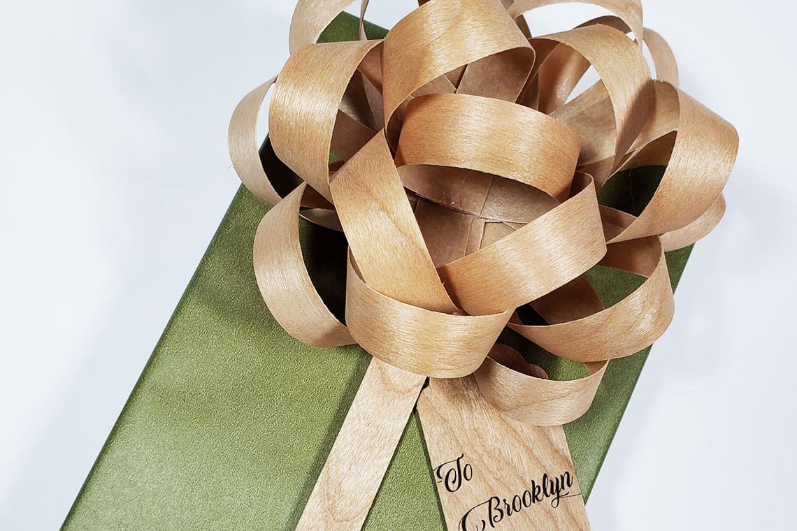 Real Wood Paper Bow for Gifts