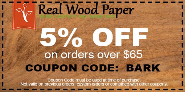 Real Wood Paper Coupon Code BARK