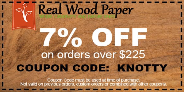 Real Wood Paper Coupon Code KNOTTY