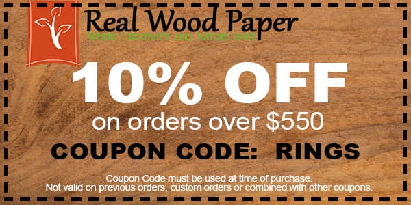 Real Wood Paper Coupon Code RINGS