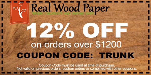 Real Wood Paper Coupon Code TRUNK
