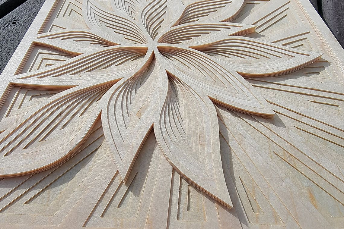Mandala Flower SVG | Real Wood Paper Mandala Flower SVG