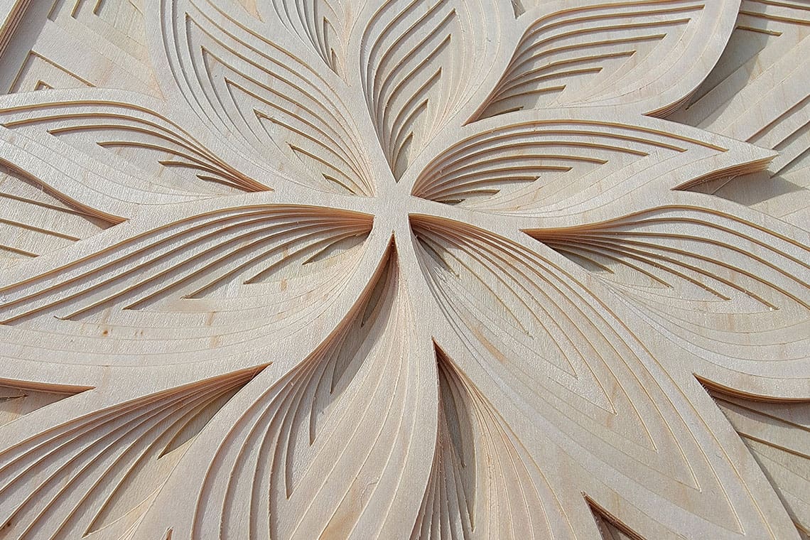 3D Wood Veneer Mandala