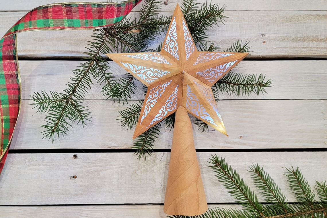 3D Wood Christmas Tree Topper
