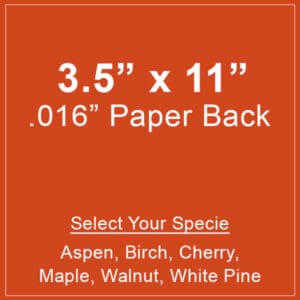 Wood Paper Remnant 3.5x11 Paper