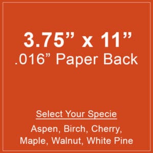 Wood Paper Remnant 3.75x11 Paper