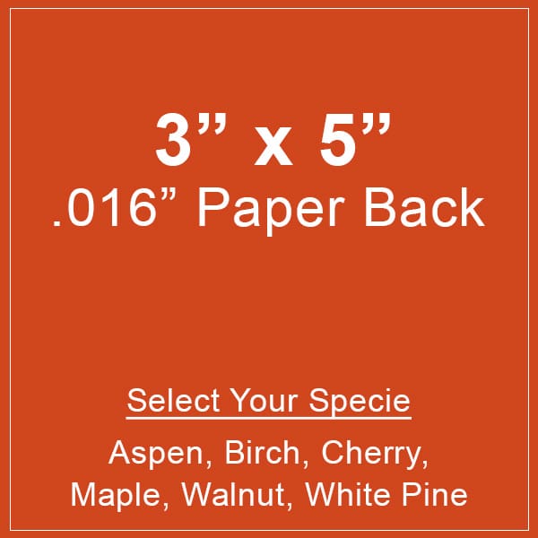 Wood Paper Remnant 3x5 Paper