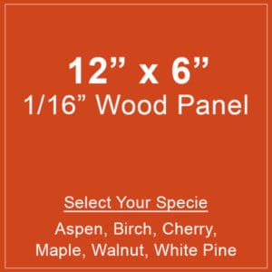 Wood Paper Remnant 12x6 Panel