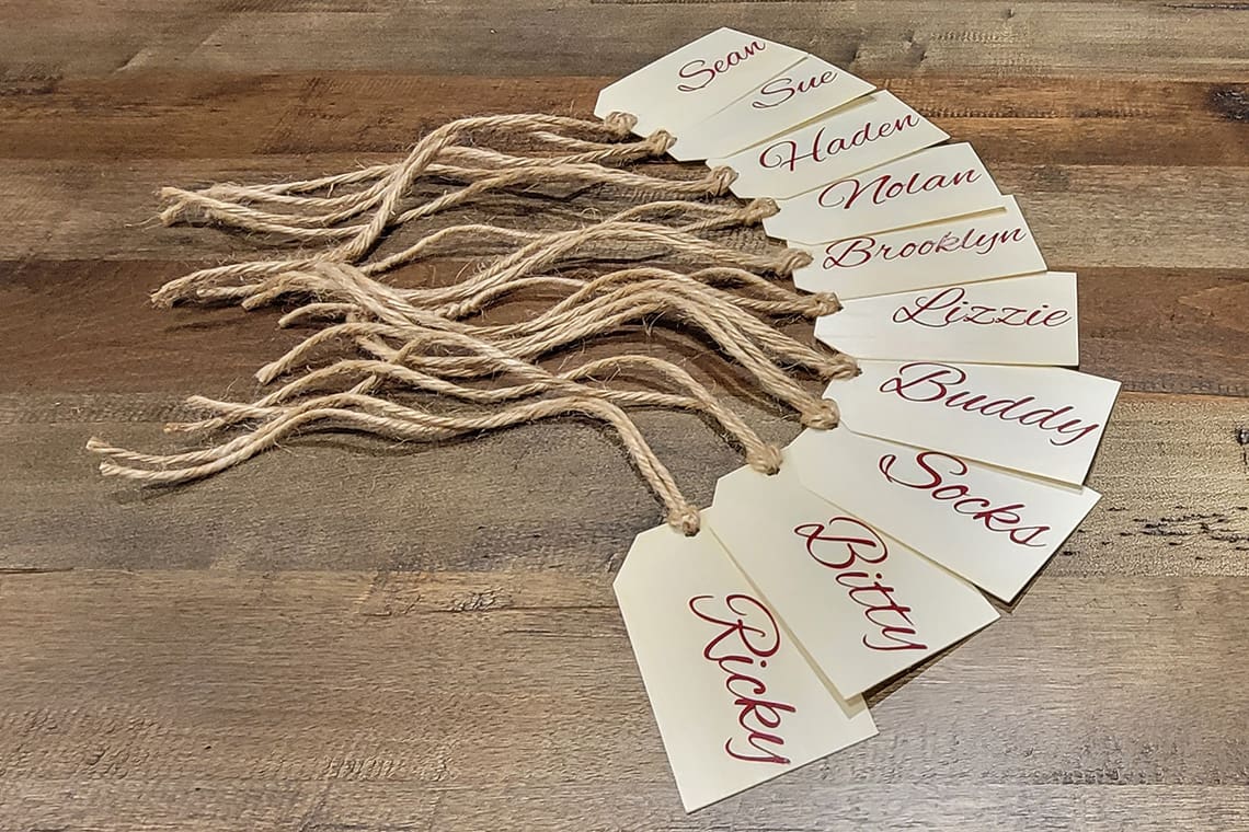 Wood Christmas Tags