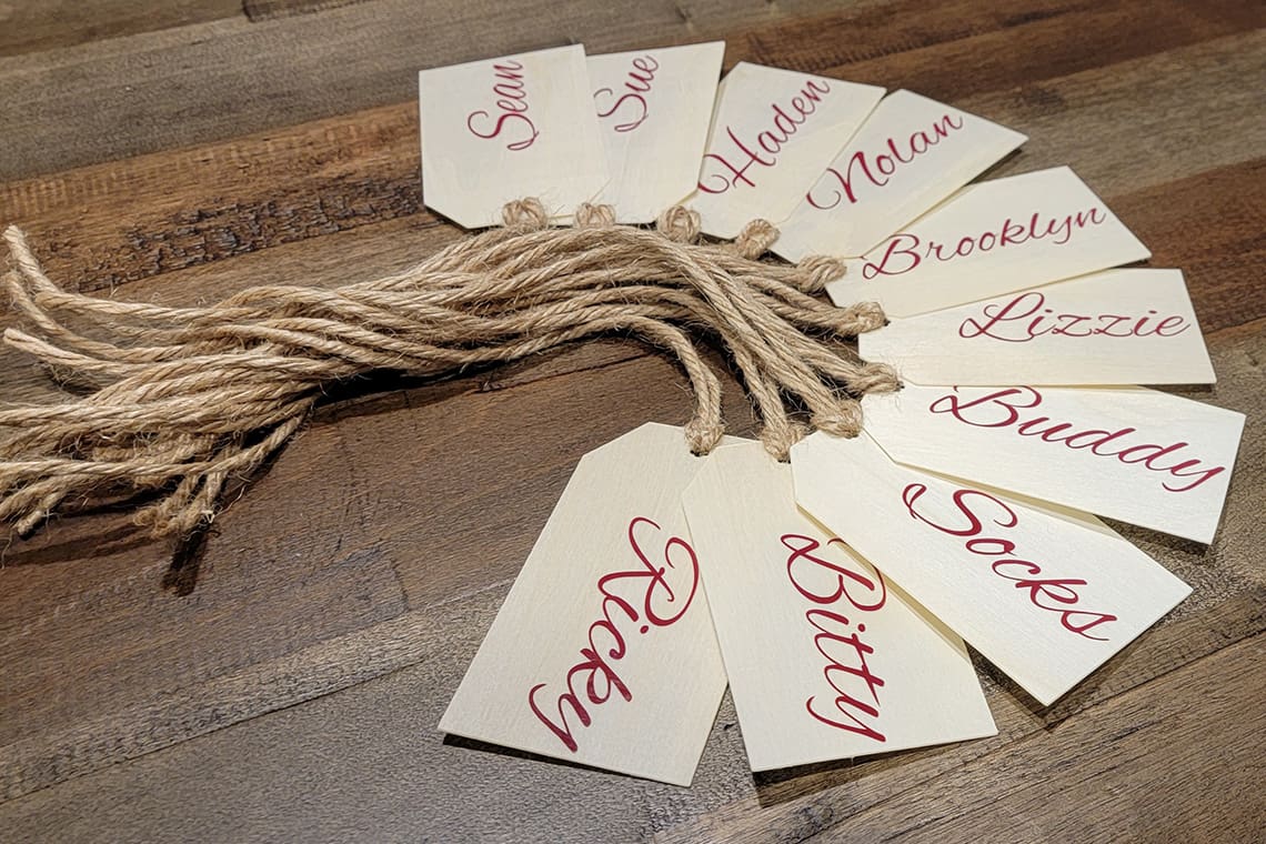 Wood Christmas Tags For Stockings DIY