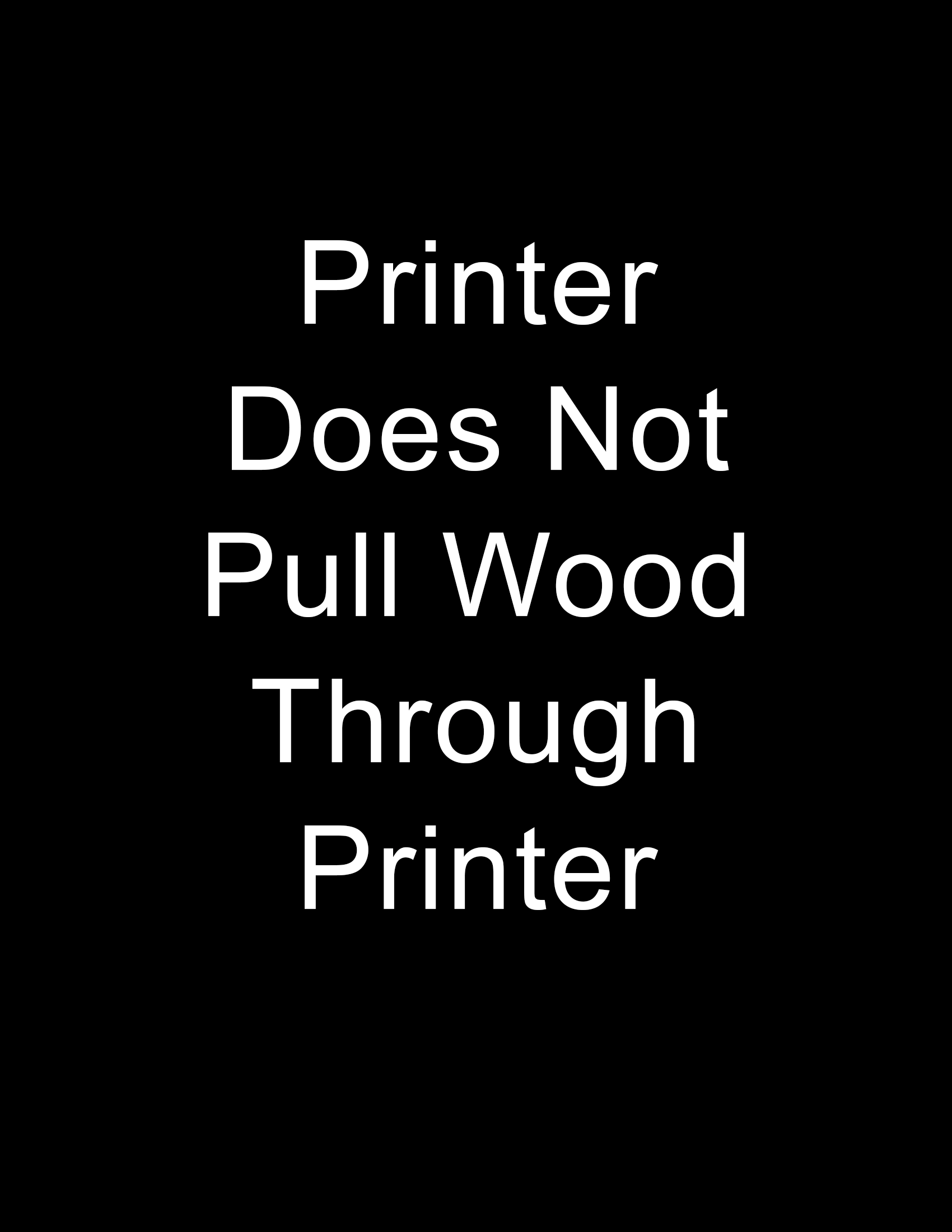 Does Not Print
