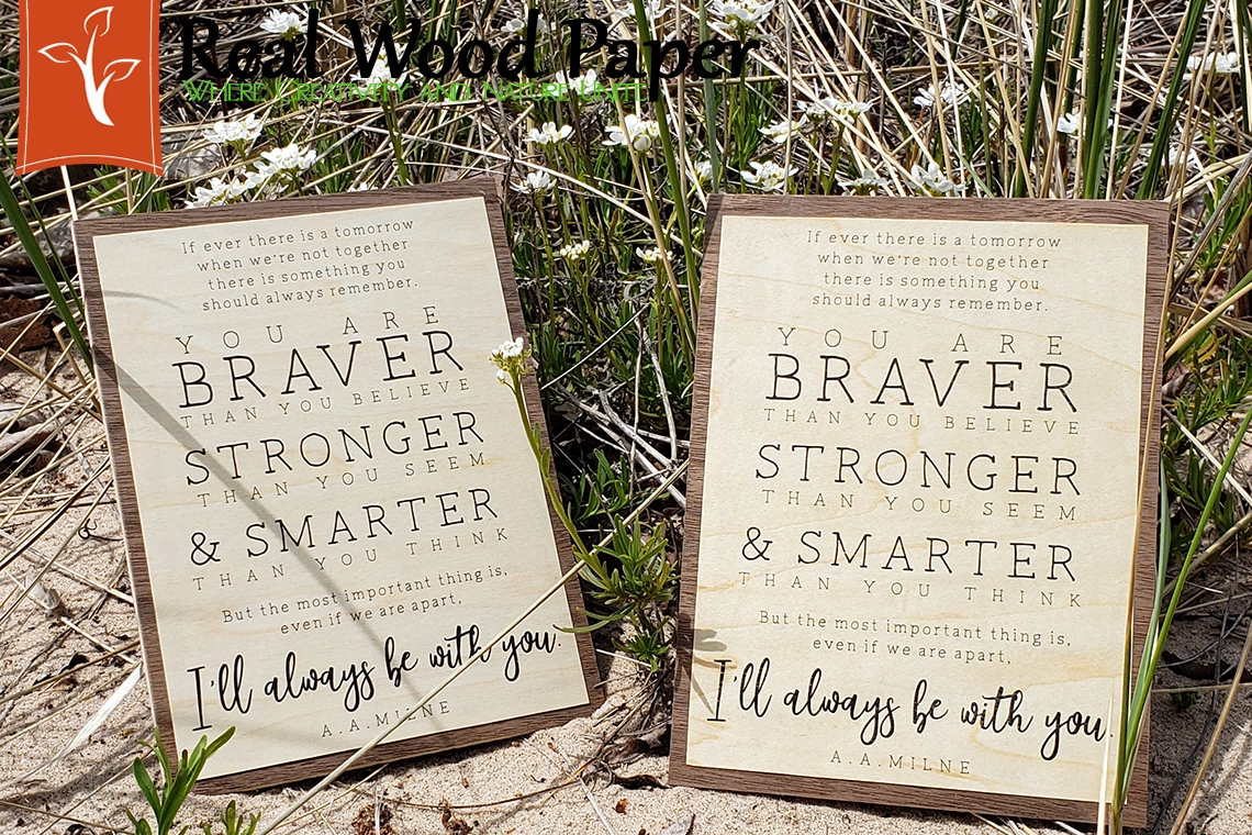 AA Milne Quote Wood Sign