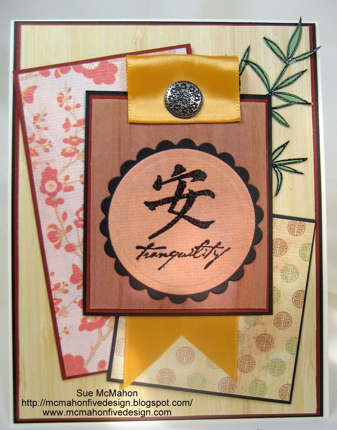 Bamboo Cedar Wood Papers Handmade Card