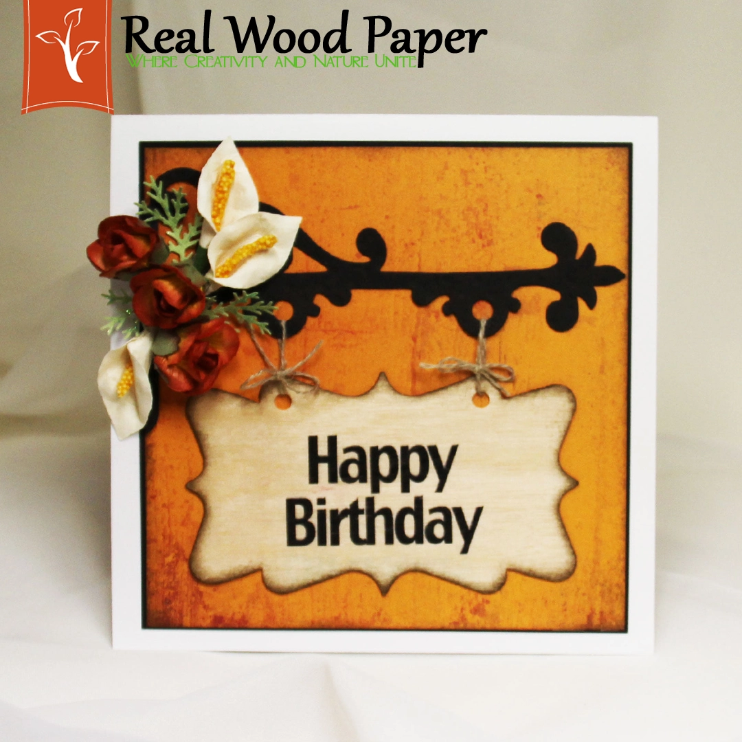 Birthday Card with Wood Sign