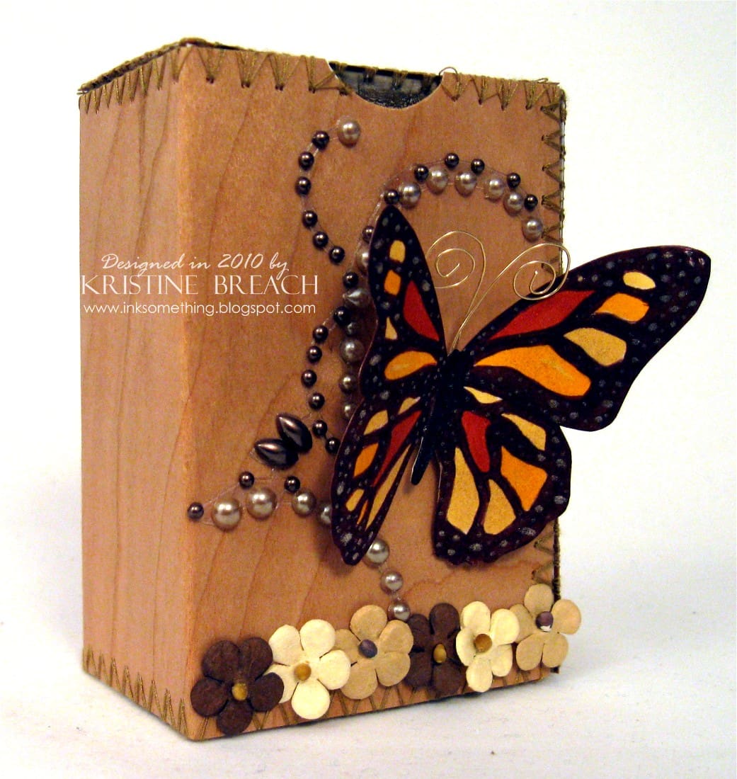 Cherry Wood Paper box by Kristine inksomething2blogspot