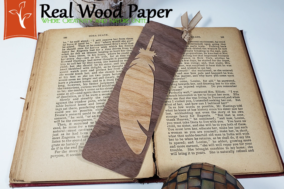 Cherry and Walnut Wood Bookmark