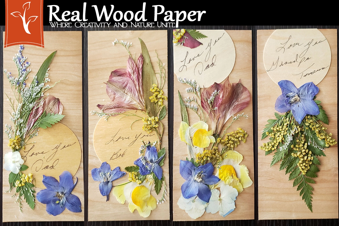 Flower Pressed Wood Bookmarks