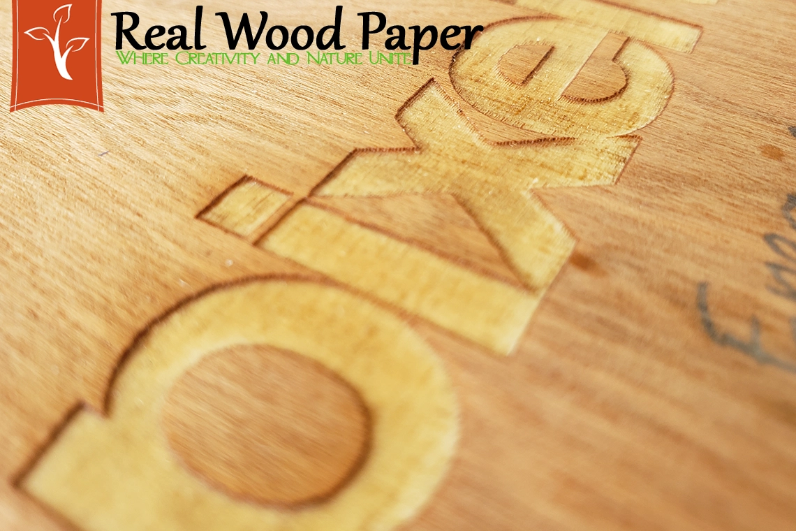 Laser engraved wood