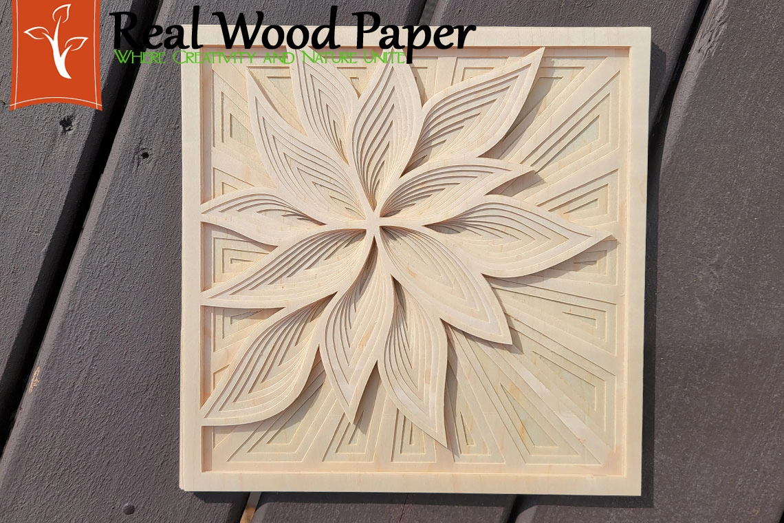 Layered Wood Veneer Mandala