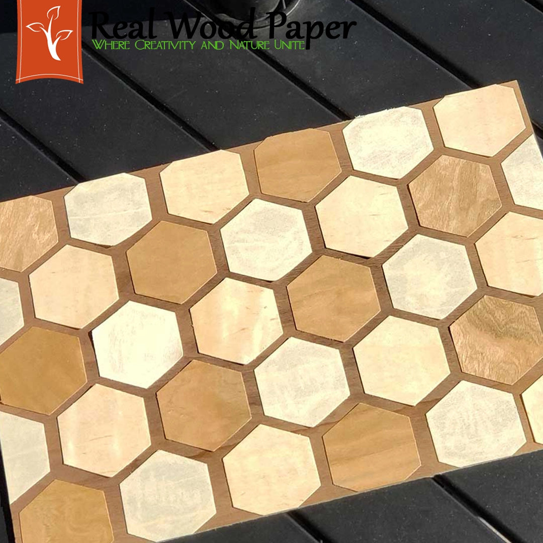 Paper Punched Wood Hexagon