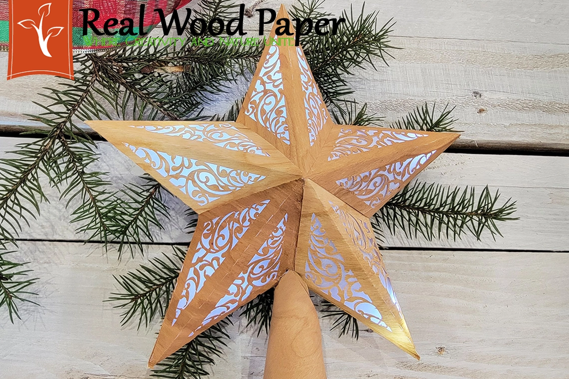 Wooden Christmas Tree Star Topper