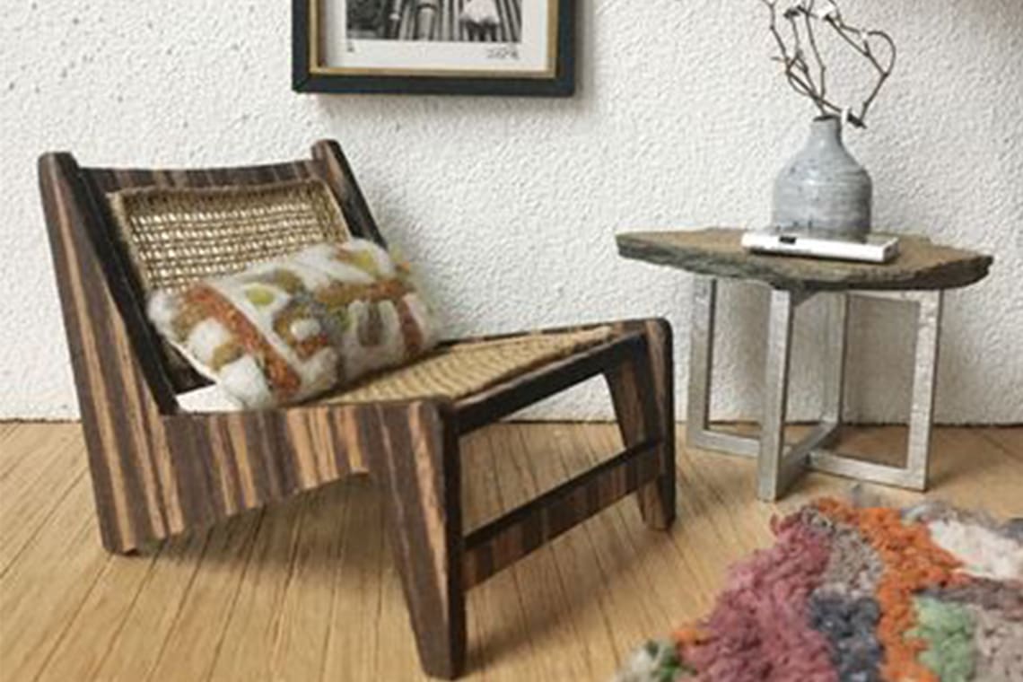Miniature Wood Chair by Roxanne Brathwaite