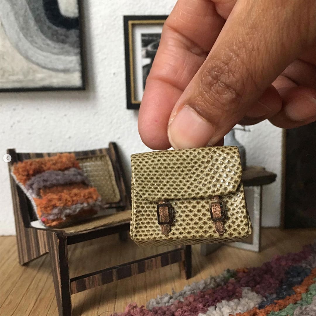Miniaturist Roxanne Brathwaite Zebra Wood Chair