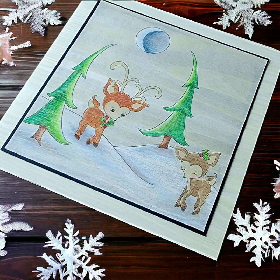 Wood Paper DIY Christmas Card