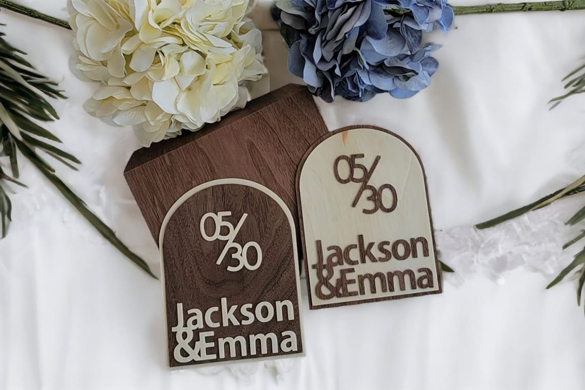 Real Wood Wedding Invitation